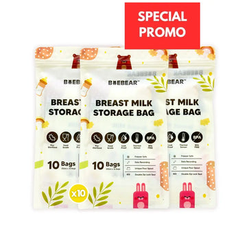 [Bundle of 10] BAEBEAR Breast Milk Storage Bag 250ml | 100 pcs - Jumbo Pack 100pcs
