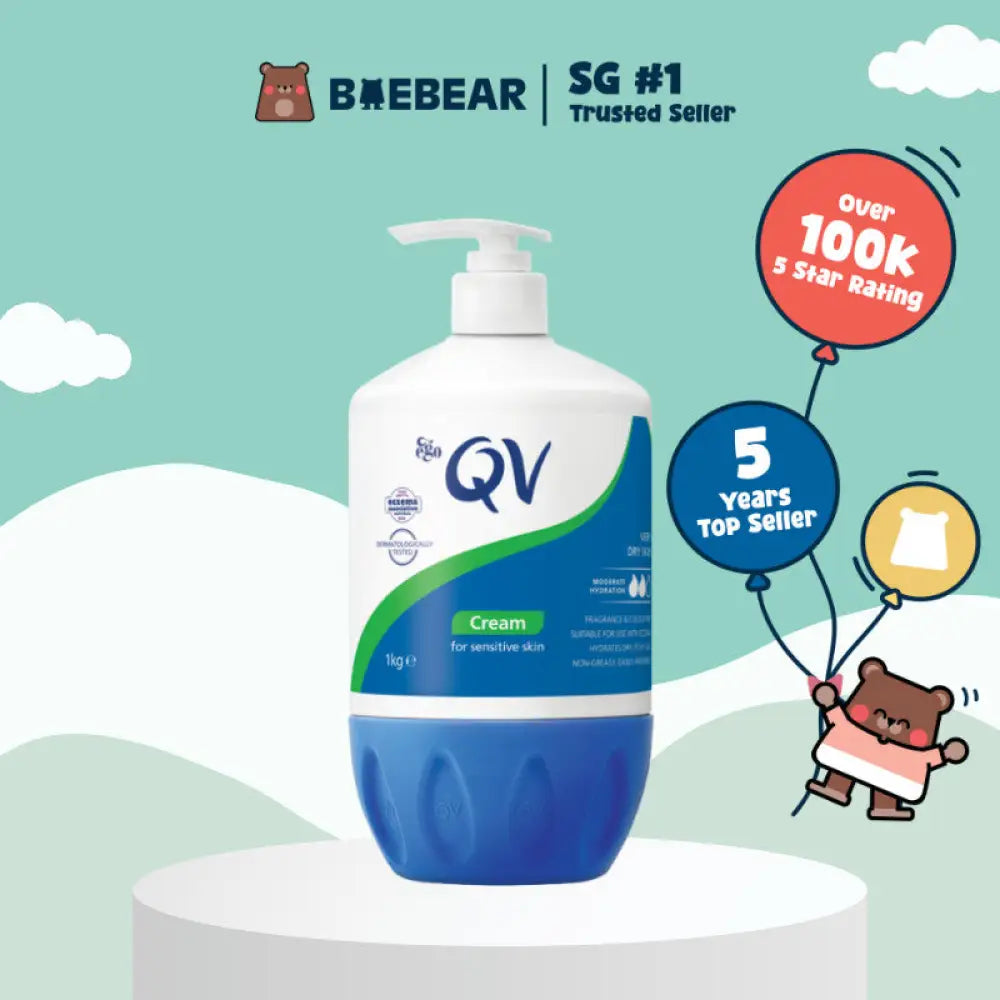 (Bundle of 2) EGO QV Cream 1kg Moisturize Skin | Replenish Dry Skin 1kg - Twin Pack