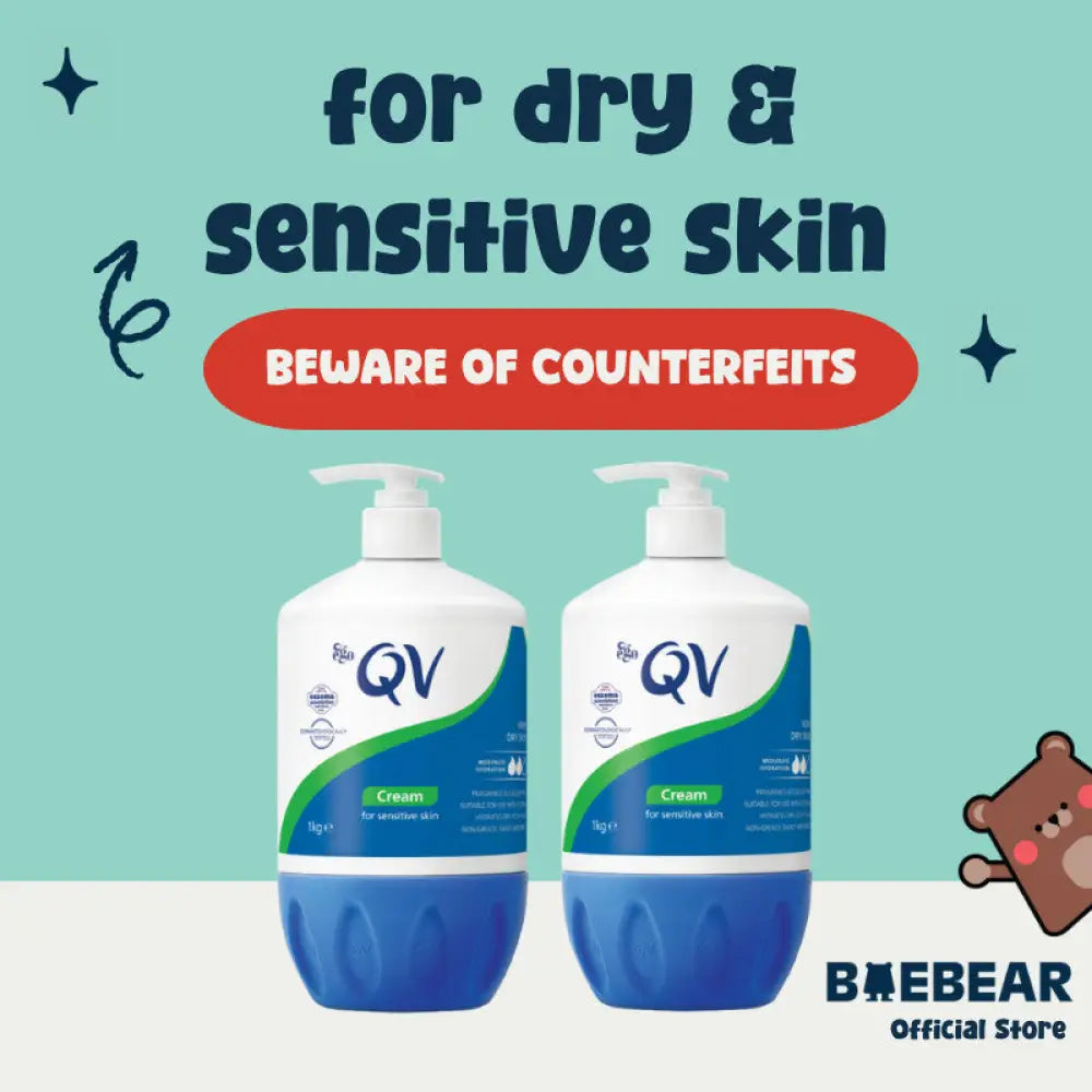 (Bundle of 2) EGO QV Cream 1kg Moisturize Skin | Replenish Dry Skin 1kg - Twin Pack