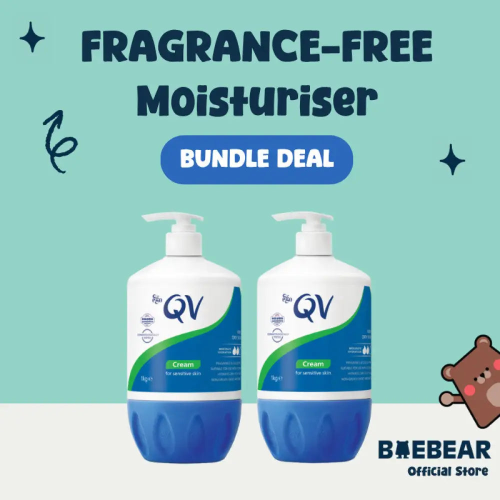 (Bundle of 2) EGO QV Cream 1kg Moisturize Skin | Replenish Dry Skin 1kg - Twin Pack