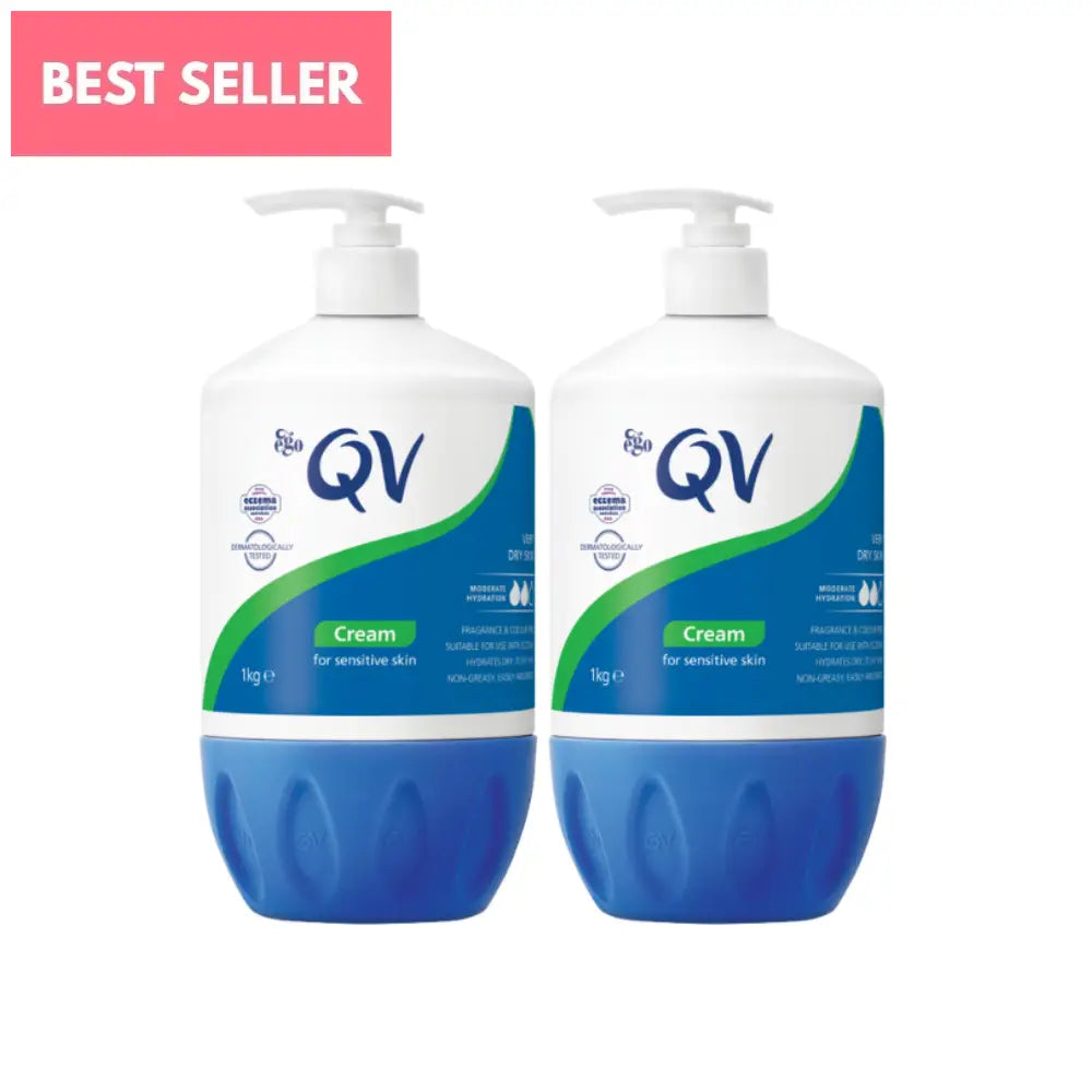 (Bundle of 2) EGO QV Cream 1kg Moisturize Skin | Replenish Dry Skin 1kg - Twin Pack