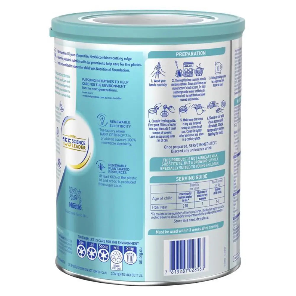 (Bundle of 3) Nestle NAN Optipro Stage 3 / Formula Milk / Made in Switzerland | Supreme Stage 3