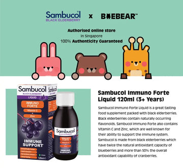 [Bundle of 3] Sambucol Kids Immuno Forte, UK Version (120ml x3) | Immune health