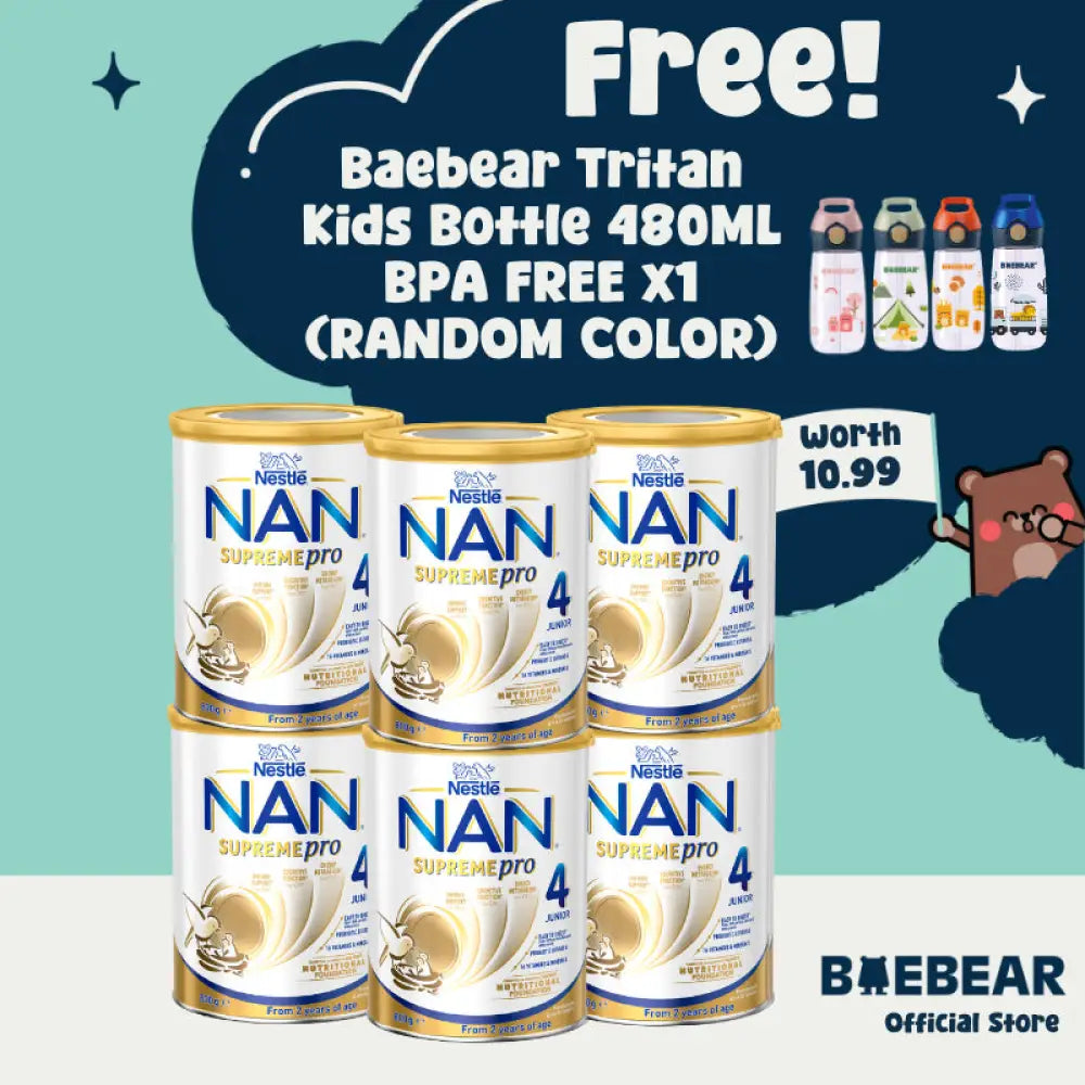 (Bundle of 6) Nestle NAN HA SUPREME 4 800g Sup4 x6TIN(Bottle)