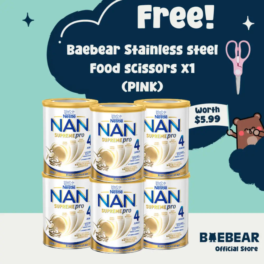 (Bundle of 6) Nestle NAN HA SUPREME 4 800g Sup4 x6TIN(PinkScis)