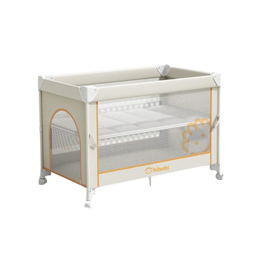 Hibobi Travel Ease Foldable Baby Crib Set, Beige