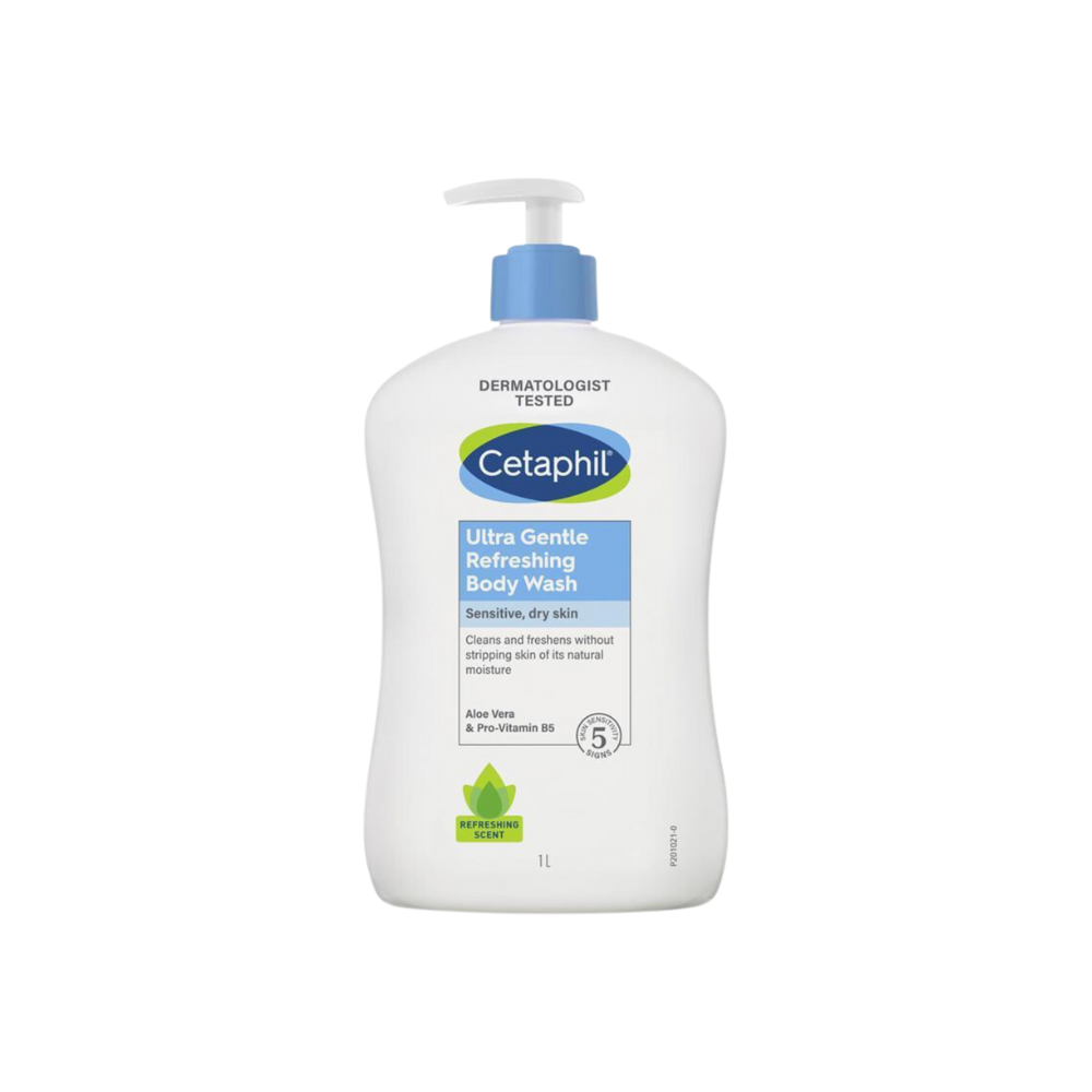 Cetaphil Ultra Gentle Refreshing Body Wash (For dry to normal, sensitive skin) 1L