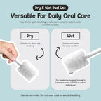 Disposable Baby Oral Cleaner 30pcs | Infant 36 Months Teeth & Tongue Coating / Toothbrush Swab 30 Sticks