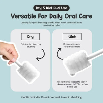 Disposable Baby Oral Cleaner 30pcs | Infant 36 Months Teeth & Tongue Coating / Toothbrush Swab 30 Sticks