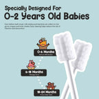Disposable Baby Oral Cleaner 30pcs | Infant 36 Months Teeth & Tongue Coating / Toothbrush Swab 30 Sticks