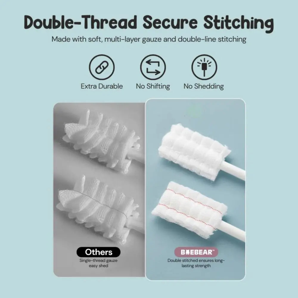 Disposable Baby Oral Cleaner 30pcs | Infant 36 Months Teeth & Tongue Coating / Toothbrush Swab 30 Sticks