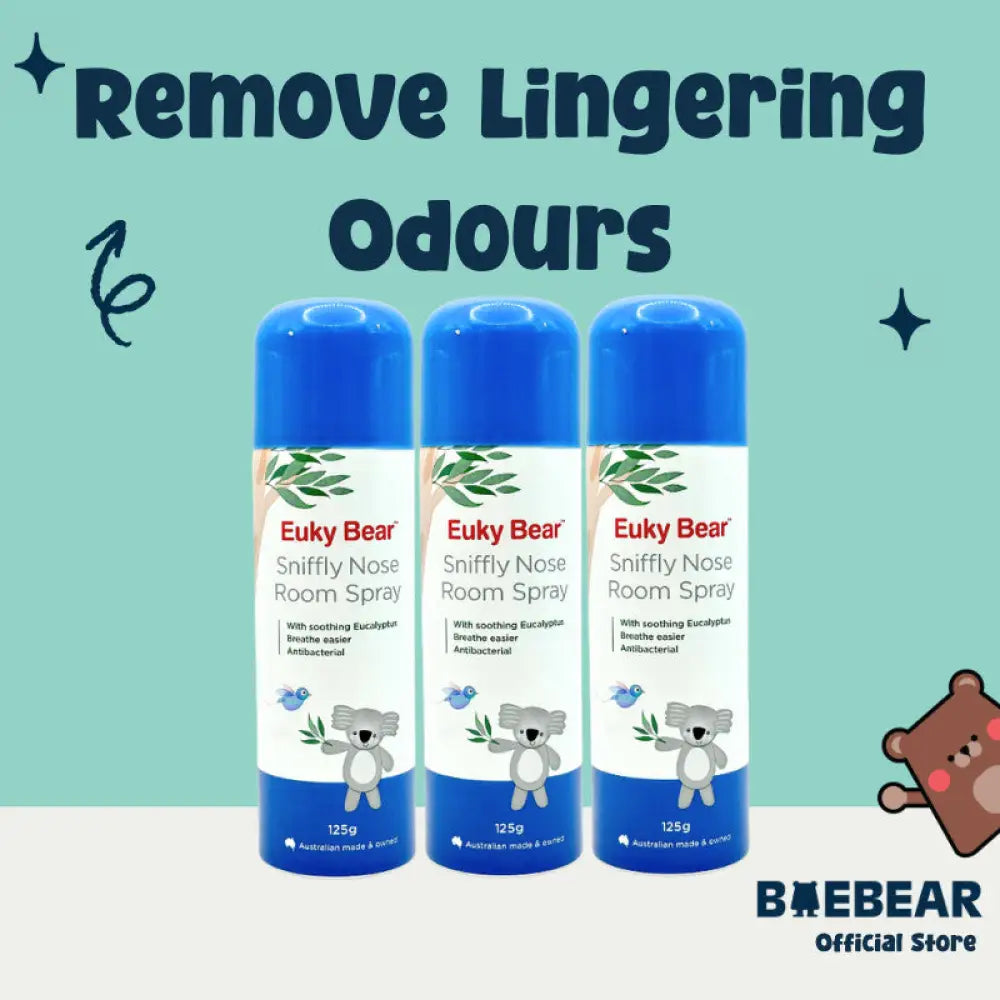 Euky Bear Sniffly Nose Room Spray 125g Bundle of 3