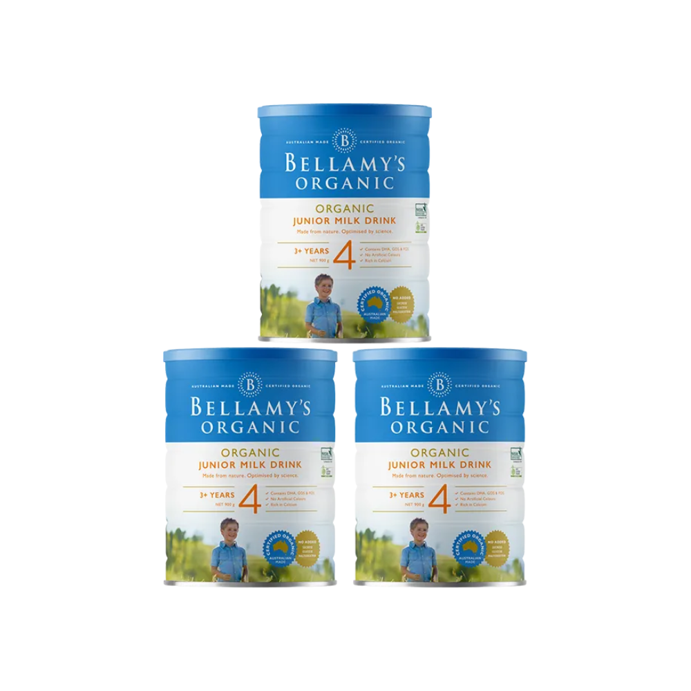 [Bundle of 3] Bellamy's Junior Milk Drink Formula Step 4, 900g