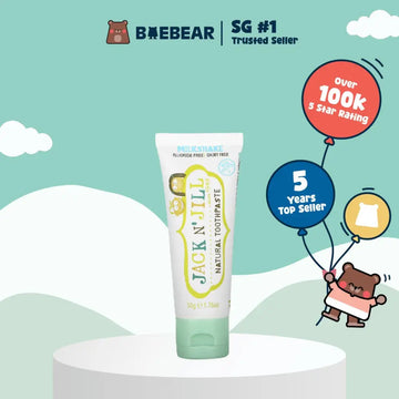Jack N Jill Certified Organic Kids NATURAL CALENDULA Toothpaste I Toothbrush | Rinse cup (SG)