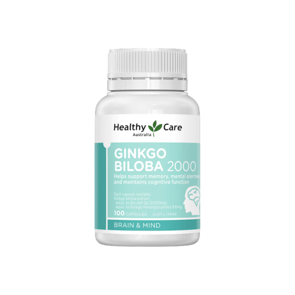 Healthy Care Ginkgo Biloba 2000mg 100 Capsules (SG)