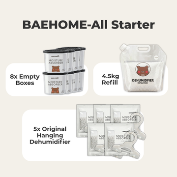 BAEHOME Dehumidifier All in One Sets, All Starter Pack | Jumbo Pack