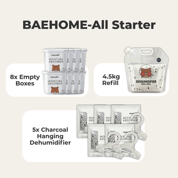 BAEHOME Dehumidifier All in One Sets, All Starter Pack | Jumbo Pack