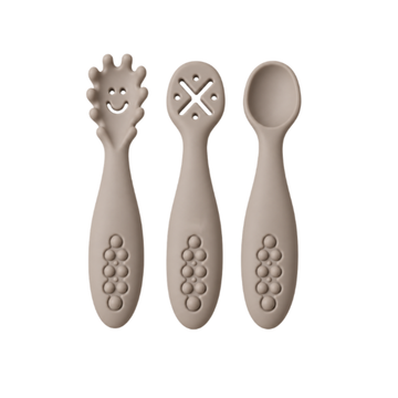 Baebear 3-Pk Baby Self-Feeding Silicone Pre-Spoons, 7 Colours