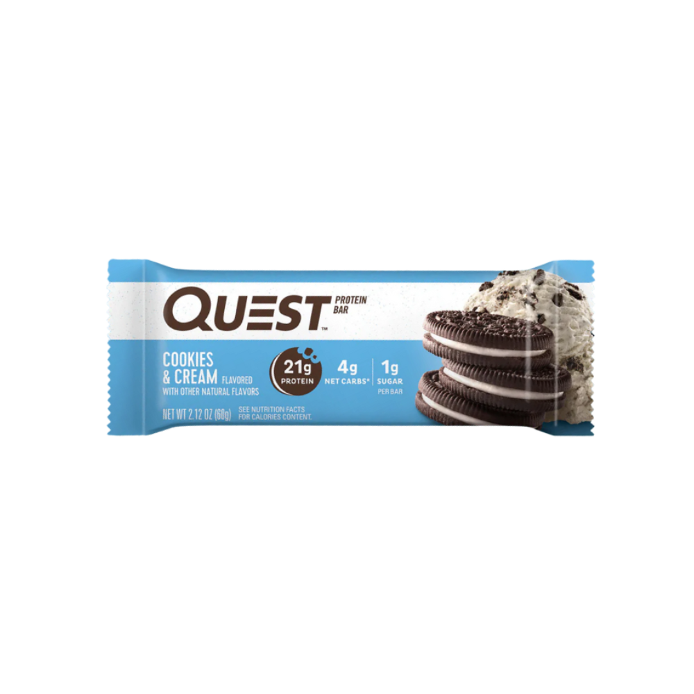Quest Nutrition Protein Bar Cookies & Cream, 1 piece