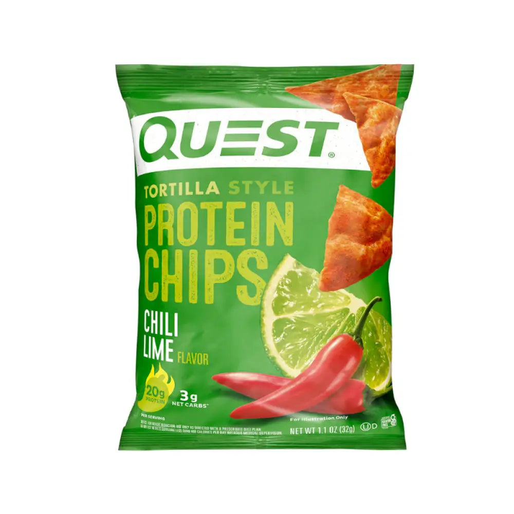 Quest Protein Chips 4g (Nancho Cheese | Sour Cream | BBQ | Chili Lime | Spicy Sweet) Chili Lime Chips