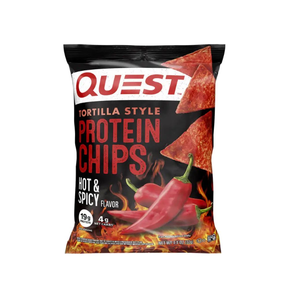Quest Protein Chips 4g (Nancho Cheese | Sour Cream | BBQ | Chili Lime | Spicy Sweet) Hot & Spicy Chips