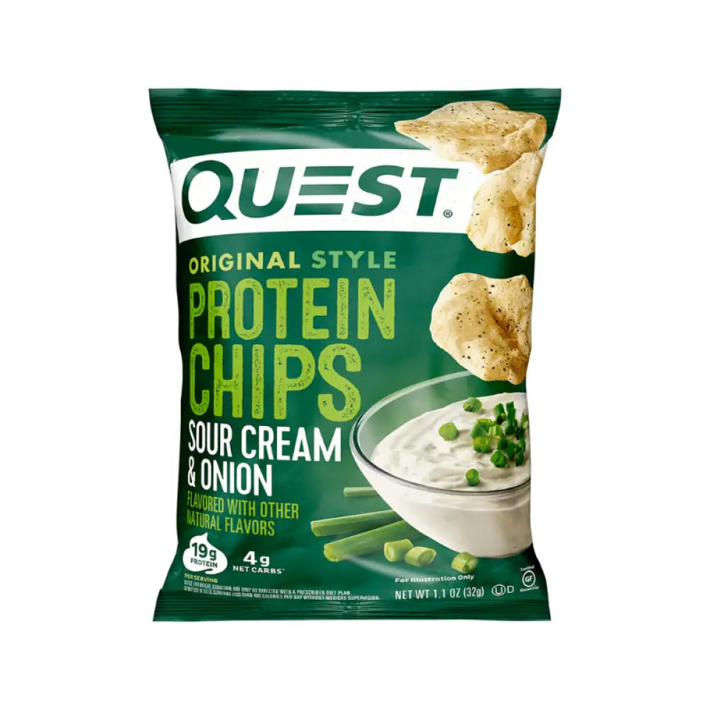 Quest Protein Chips 4g (Nancho Cheese | Sour Cream | BBQ | Chili Lime | Spicy Sweet) SourCrm&Onion Chips