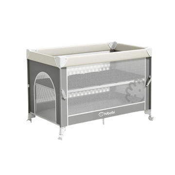 Hibobi Travel Ease Foldable Baby Crib Set, Grey