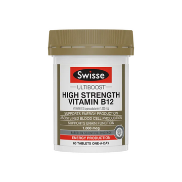 [Authorized Store] Swisse Ultiboost High Strength Vitamin B12 60 Tablets (SG)