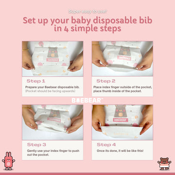 Baebear Disposable Waterproof Baby Bibs, 1 piece