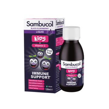 Sambucol Black Elderberry Liquid for Kids + Vitamin C, 120ml