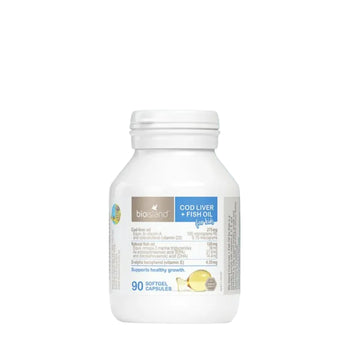 Bio Island Cod Liver + Fish Oil for Kids, 90 Capsules