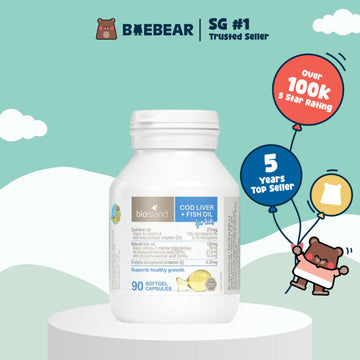 Bio Island Cod Liver + Fish Oil for Kids, 90 Capsules