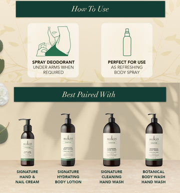 Sukin Deodorant Spray Natural Signature| Ocean Mist | Fresh Cotton, 125ML