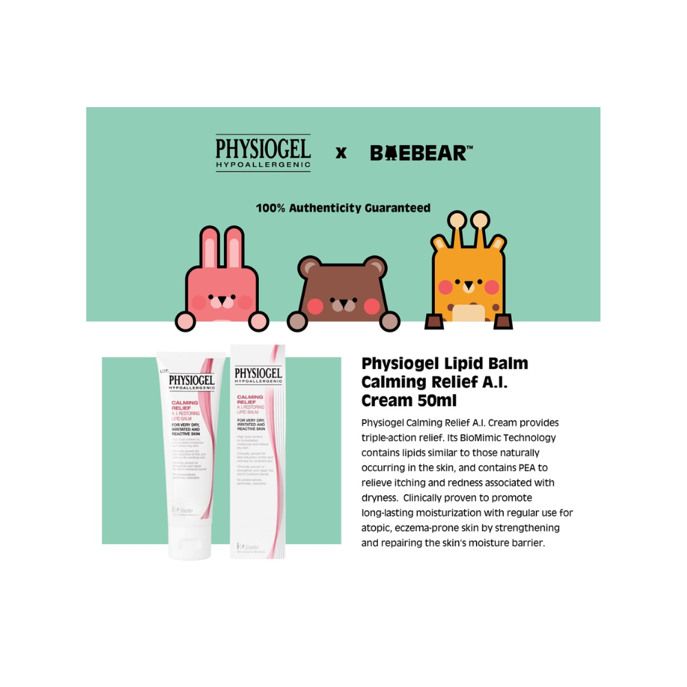 Physiogel Lipid Balm Calming Relief AI Cream 50ml TwinPack (A.I.) | Moisture Shower Cream