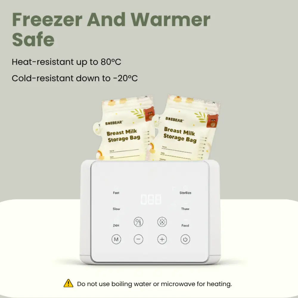 [Thermal] BAEBEAR Breast Milk Storage Bag 250ml (10pcs/bag) Temperature Sensor | Leakproof | Pour Spout | Local Stock