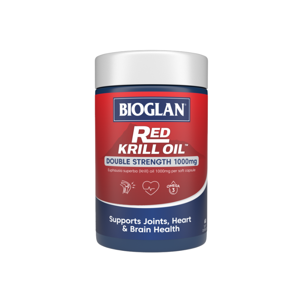 Bioglan Red Krill Oil Double Strength 1000mg 60 Capsules (SG)
